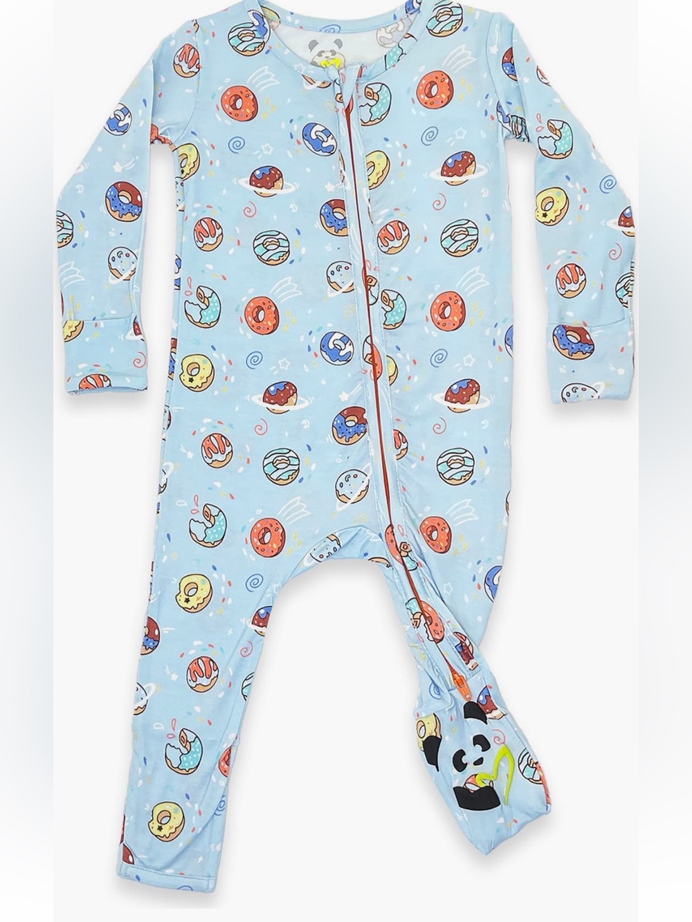 Bellabu Bear Baby Blue Space Donut Convertible Footie - Newborn